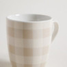 Mug De Porcelana Gingham Beige 340 Ml (MSK) 11591