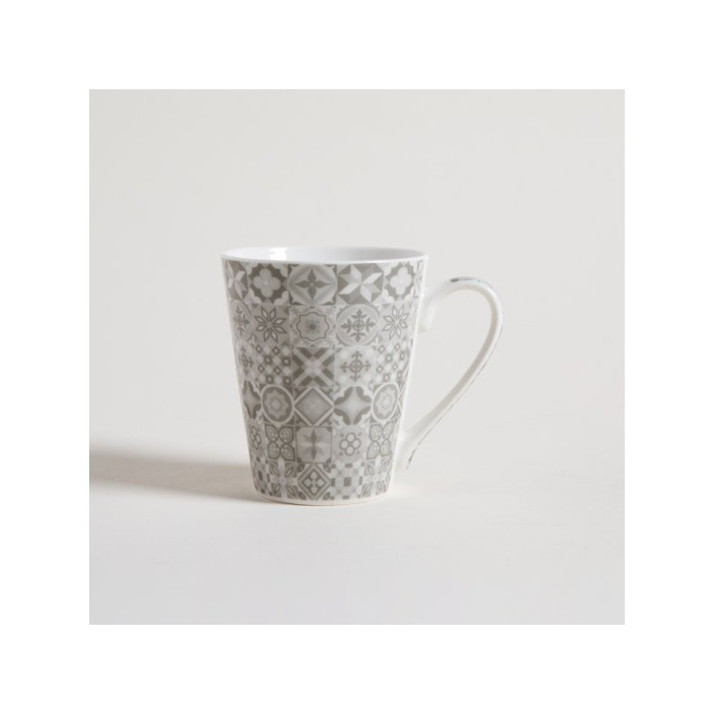 Mug De Porcelana Mosaico Grey 310 Ml (MSK) 11595