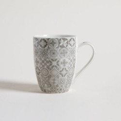 Mug De Porcelana Mosaico Grey 340 Ml (MSK) 11596