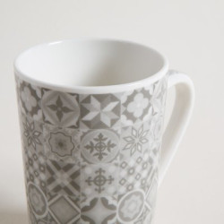 Mug De Porcelana Mosaico Grey 370 Ml (MSK) 11598