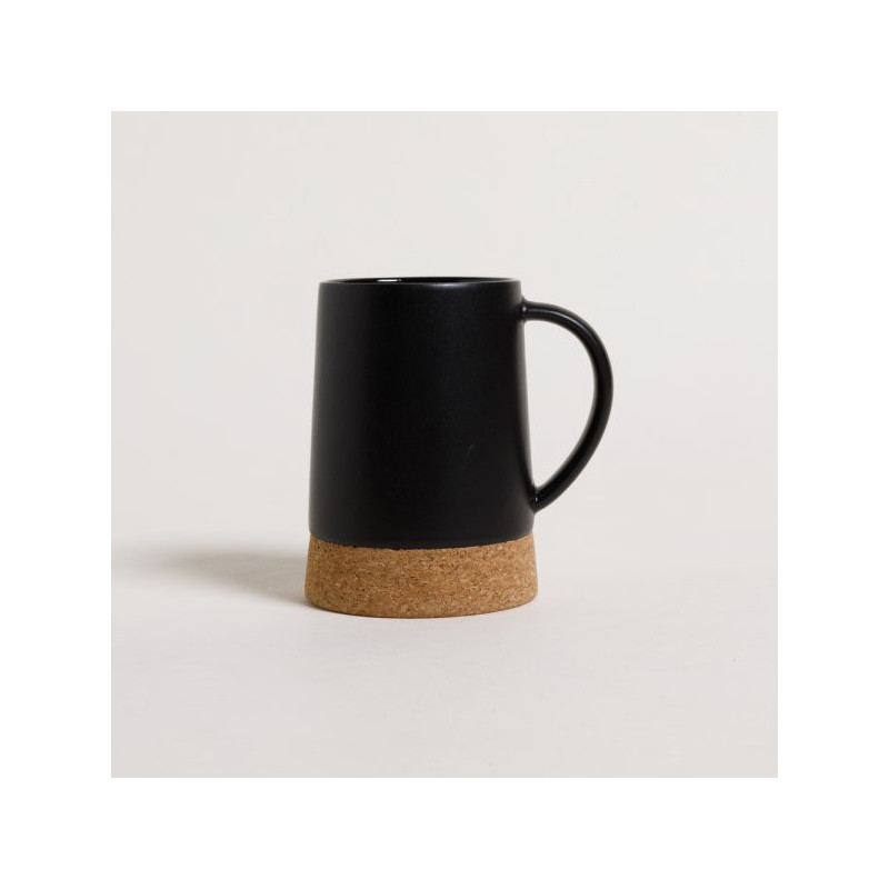 Mug Net Black Base De Corcho 410 Ml (MSK) 11671