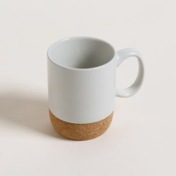 Mug Net White Base De Corcho 400 Ml (MSK) 11679