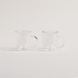 Set X 2 Mugs Doble Vidrio 120 Ml (MSK) 15262