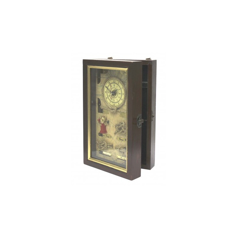 Cuadro con Portallave con Reloj 25X15 Cm (BRK) 9834