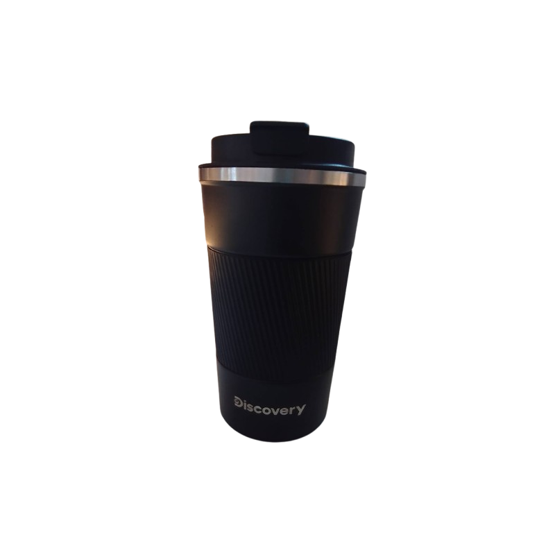 Vaso Térmico Cafetero Agarradera De Goma Discovery Negro 510Ml (CAN) 15509