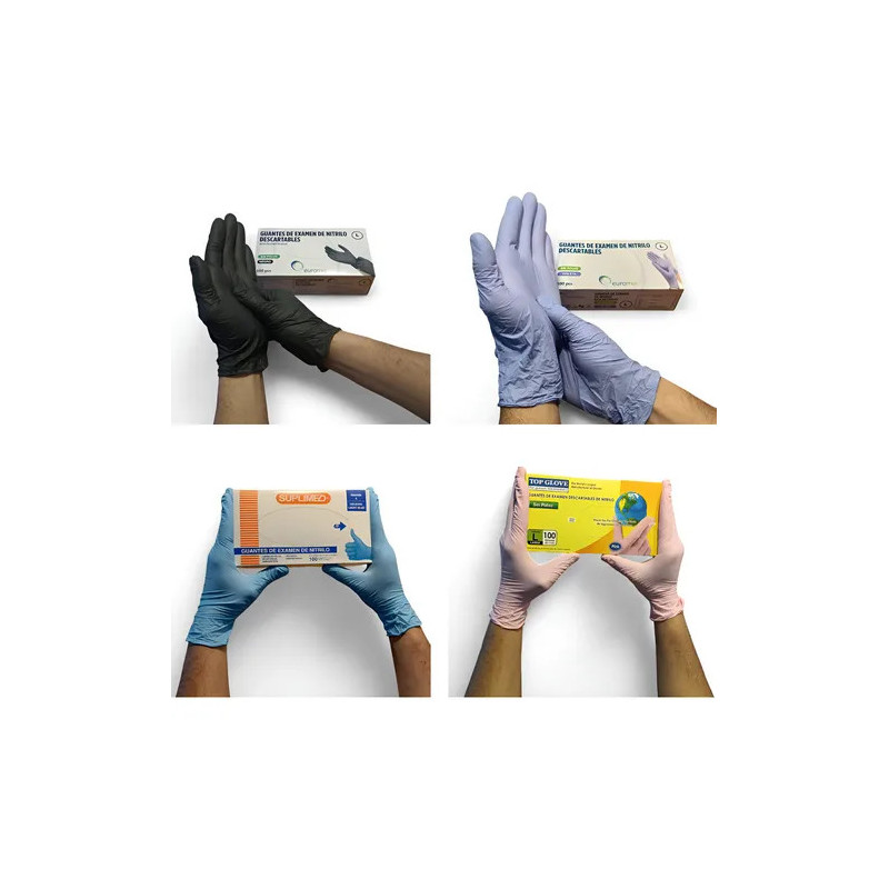 Guantes Nitrilo Sin Polvo T. M L