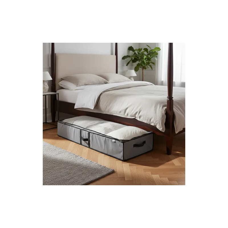 Bajo Cama X 2 Gris Organizadores Tela