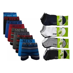 Combo Hombre 6 Boxer 12 Pares Medias