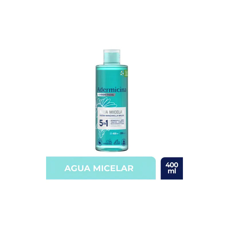 Adermicina Agua Micelar Cuidado Facial X 400