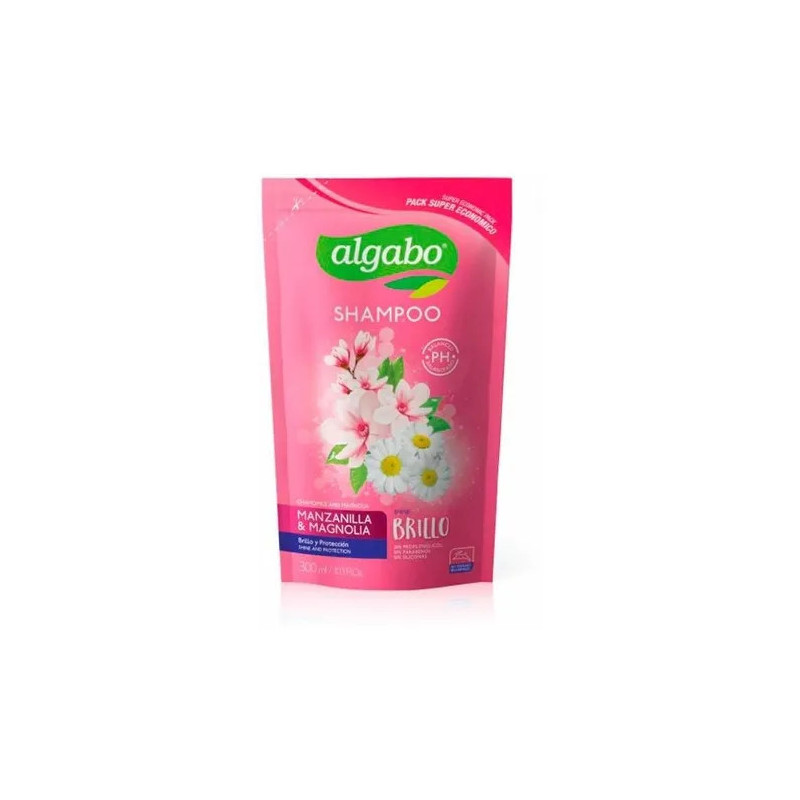 Shampoo Algabo Repuesto Brillo Manzanilla Magnolia
