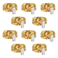 Pack X 10 Guirnaldas Microled Alambre Luz