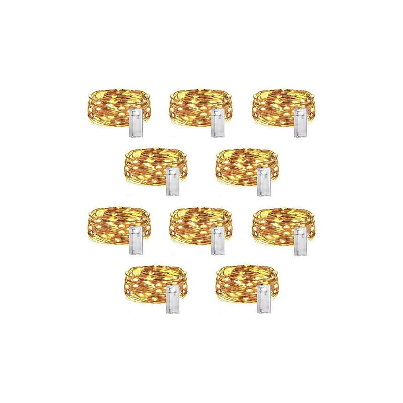 Pack X 10 Guirnaldas Microled Alambre Luz