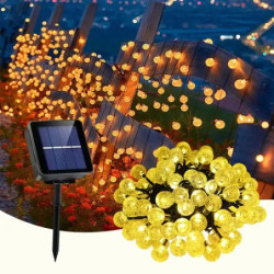 Guirnalda Luz Led Solar Bolita Cristal 30