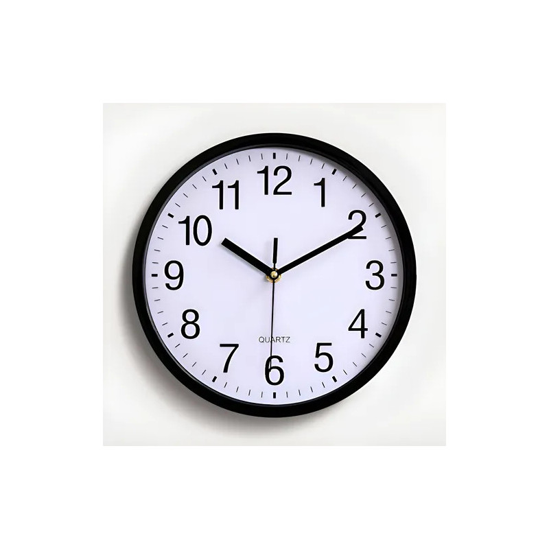 Reloj Pared Moderno Silencioso Negro Clásico Quart