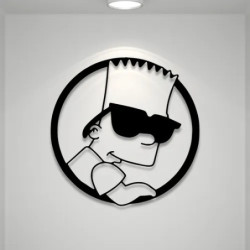 Cuadro Decorativo Bart Simpson Calado Madera Mdf