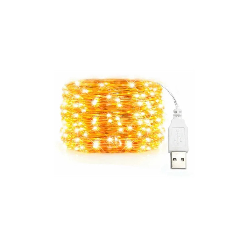 Cable Hilo Alambre Luz Led Calida 3