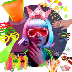 Cotillón Luminoso Fluo Carioca 160 Artículos 80