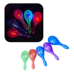 10 Maracas Led Luminosas Cotillon Carioca Fiesta