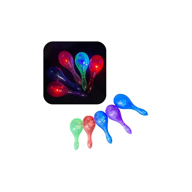 10 Maracas Led Luminosas Cotillon Carioca Fiesta