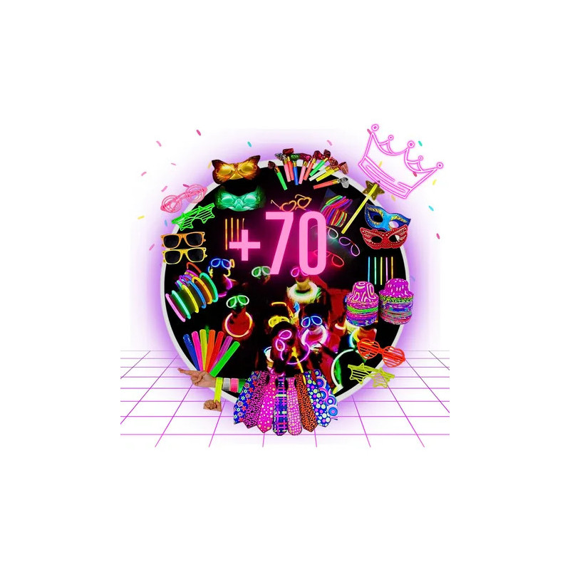 Set Cotillón Más 70 Artículos Fiesta Carnaval