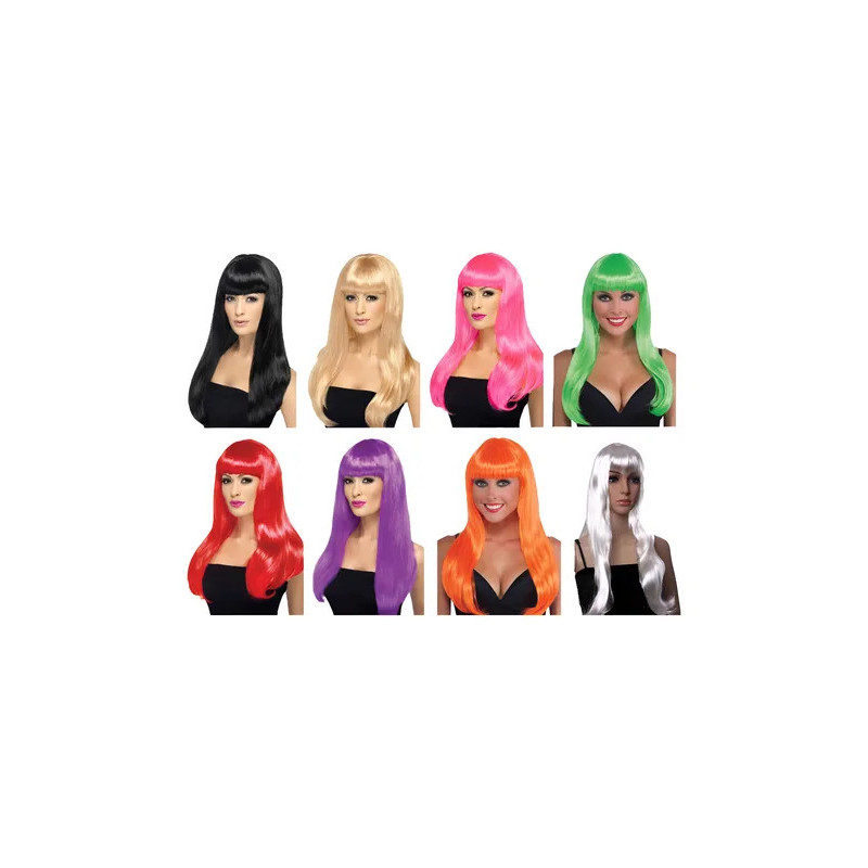 Peluca Larga Largo Lacia Lacio Varios Cotillon