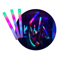 10 Rompecocos Luminosos Goma Espuma Cotillon Combo