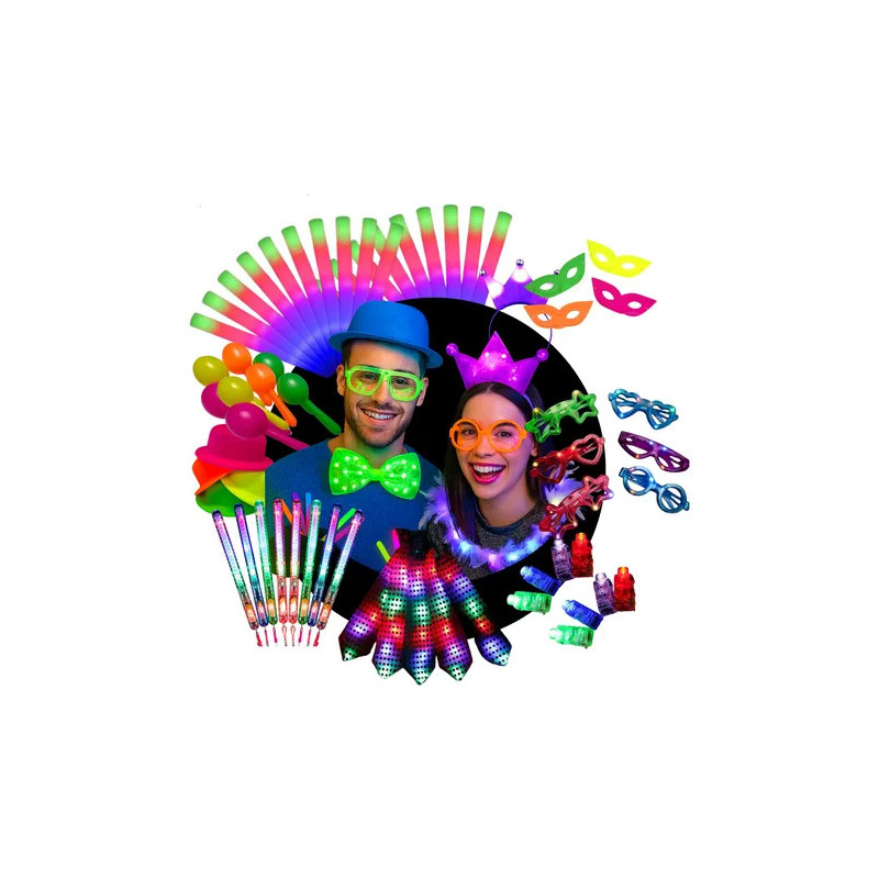Combo Cotillón Carioca Neon Luminoso Eco 115