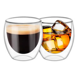 Vaso Doble Vidrio Taza Cafe Espresso Pocillo