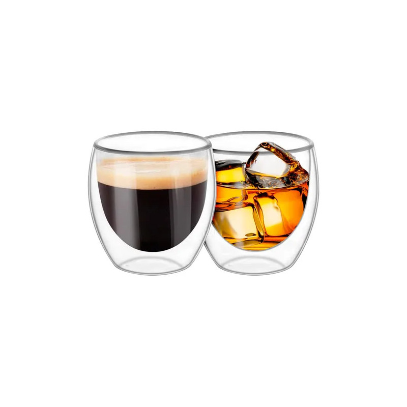 Vaso Doble Vidrio Taza Cafe Espresso Pocillo