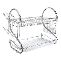 Escurridor Secaplatos 2 Pisos Cromado Platos Tazas