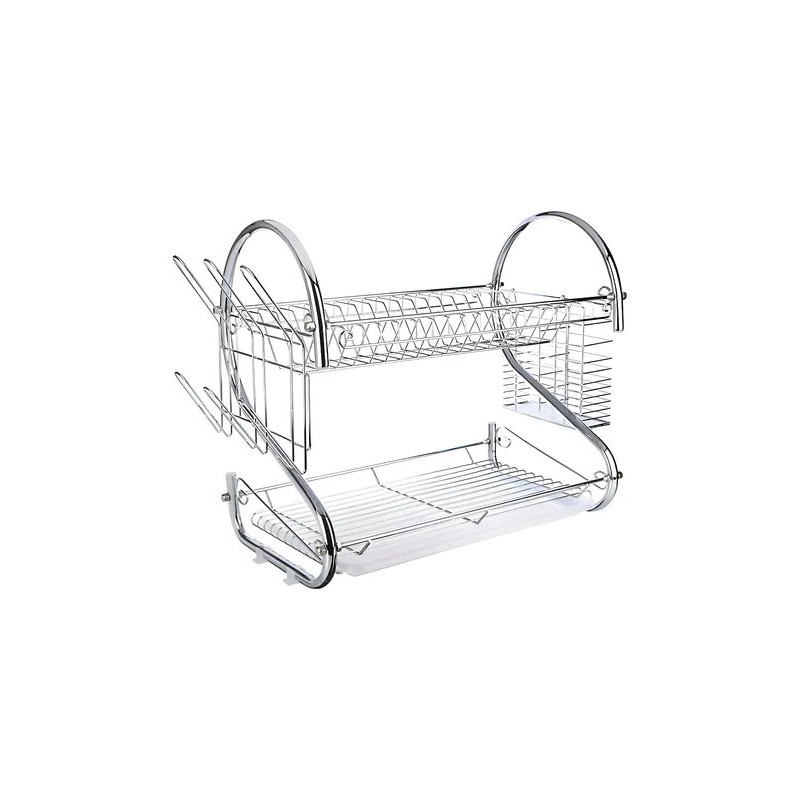Escurridor Secaplatos 2 Pisos Cromado Platos Tazas