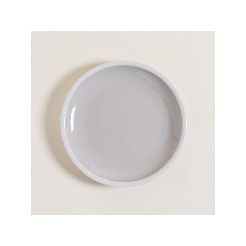 Plato Playo Charles Gris Con Borde Blanco 27,5Cm (MSK) 12291