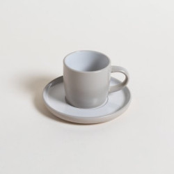 Set De Taza Y Plato Dalian Beige Y Blanco 200Ml (MSK) 13253