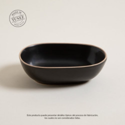 Bowl Zarzis Negro Con Borde Natural 18.5X13.5Cm (MSK) 9310