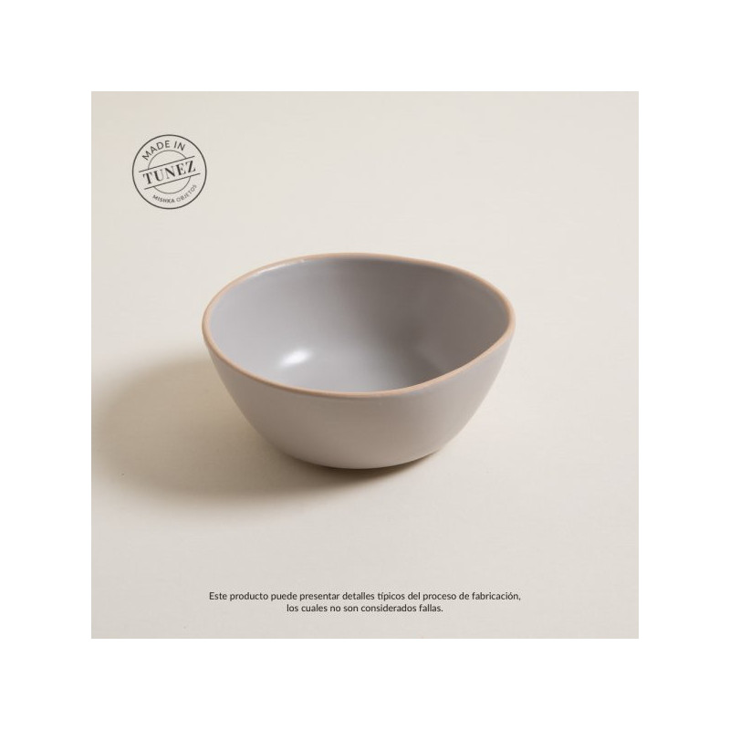 Bowl Monastir Gris Borde Natural 15Cm (MSK) 9223