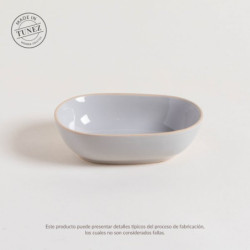 Bowl Zarzis Gris Claro Brillante Con Borde Natural 18.5X13.5Cm (MSK) 9306