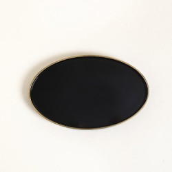 Bandeja De Polipropileno Negra Oval 28X17.5Cm (MSK) 8706