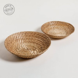 Set X 2 Centros De Mesa Vinh Natural 35X8 / 30X7Cm (MSK) 13357