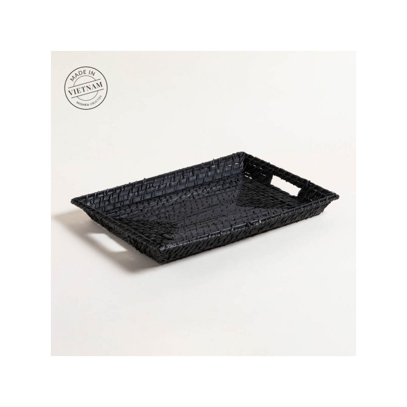 Bandeja Rectangular Vinh Negro 45,5X31,5Cm (MSK) 8840