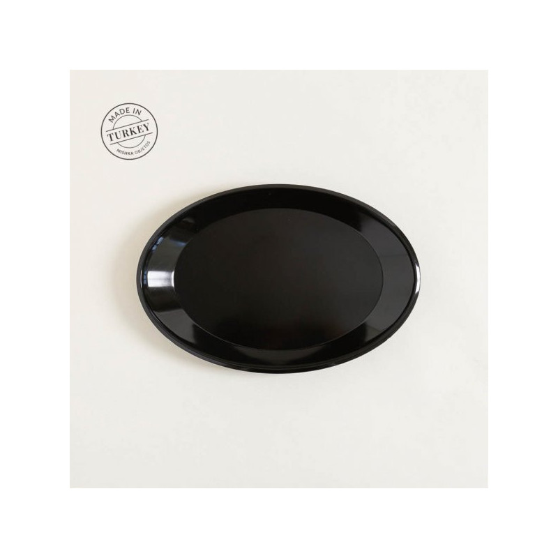 Bandeja De Acrilico Oval Black 27X40Cm (MSK) 8668