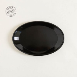 Bandeja De Acrilico Oval Black 27X40Cm (MSK) 8668