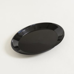 Bandeja De Acrilico Oval Black 27X40Cm (MSK) 8668