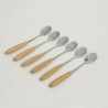 Set X 6 Cucharas De Acero Mango De Madera 16Cm (MSK) 13555