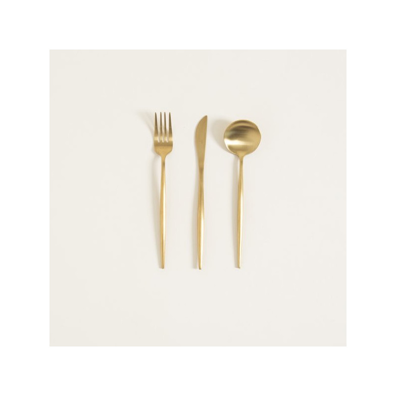 Set X 3 Utensilios De Mesa Dublin Dorado 22Cm (MSK) 13405