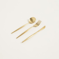 Set X 3 Utensilios De Mesa Dublin Dorado 22Cm (MSK) 13405