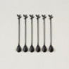 Set X 6 Cucharas Milkshake De Acero Negro Stem 19Cm (MSK) 13566