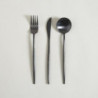 Set X 3 Utensilios De Mesa Dublin Negro Mate 22Cm (MSK) 13408