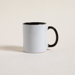 Mug De Ceramica Blanco Interior Negro 550Ml
