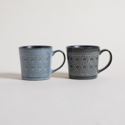 Mug Katmandu Recto Gris & Azul 443Ml (MSK) 11656