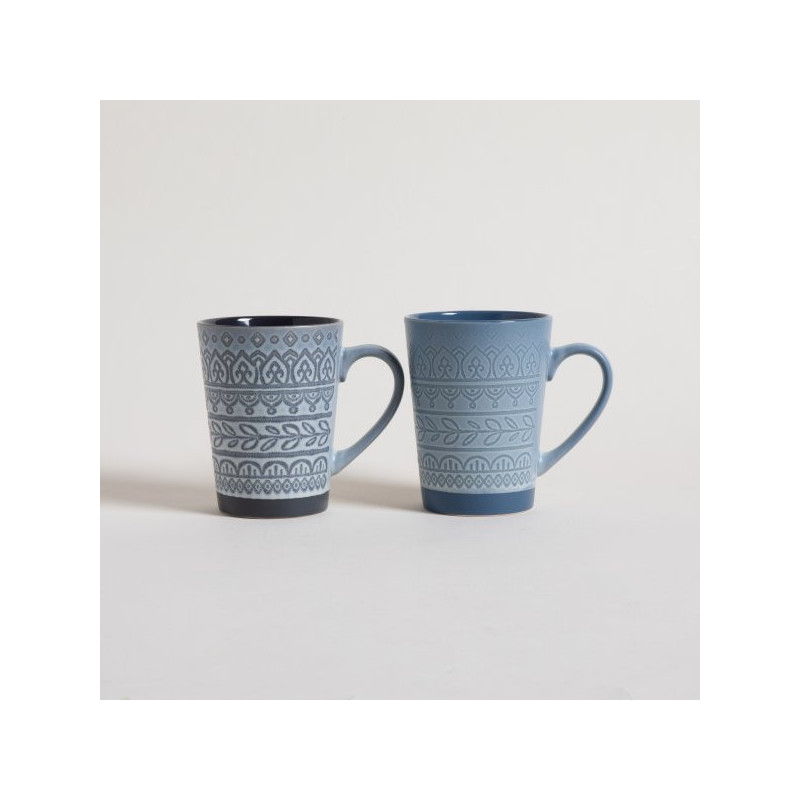 Mug Nepal Recto Alto Gris & Azul 473Ml (MSK) 11665